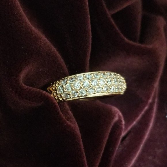 Janice Pave Wedding Band with AAA CZ Diamonds - Picture 13 of 16